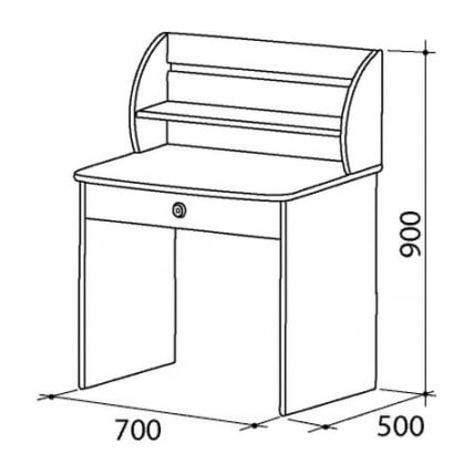 Столик и стульчик Морячок Дуб млечный / Голубой_1
