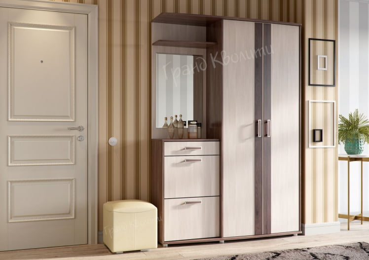 Прихожая Медея mini 2-3310 Бодега темная Бодега светлая_0