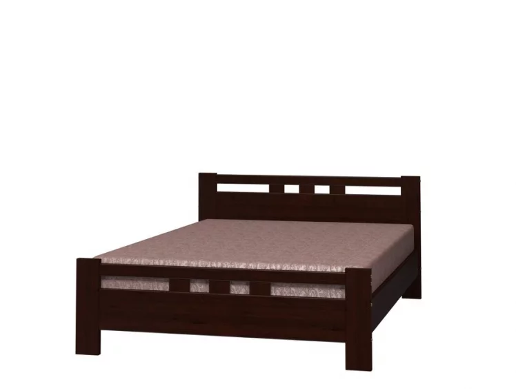 Кровать из массива Вероника 2 200х140 Орех темный_0