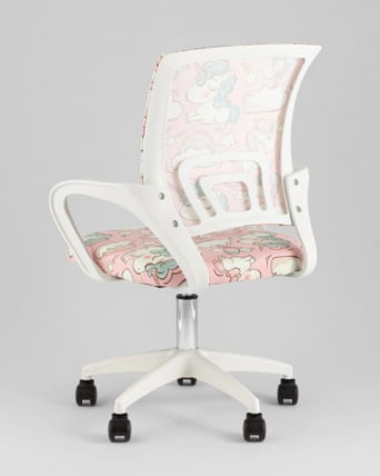 Кресло детское ТопЧаирс Симпле СН ДЖуниор принт Уникорнс пластик белый / TopChairs Simple SN Junior Unicorns_8
