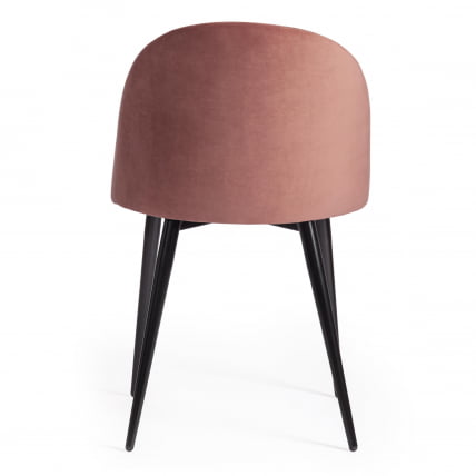 Стул MONRO (mod. 710) ткань/металл, 56х51х80 см, высота до сиденья 47 см, коралловый barkhat 15 /черный_3