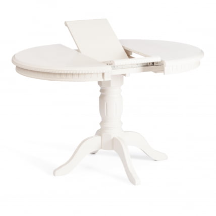 Стол STEFANO круглый бук, мдф, D90+30x77см, Ivory white_4