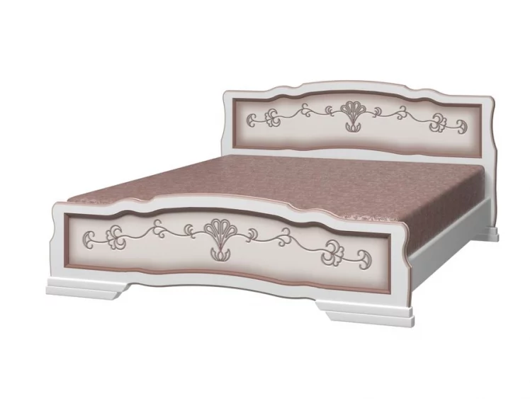 Кровать из массива Карина-6 200х90 Слоновая кость_0