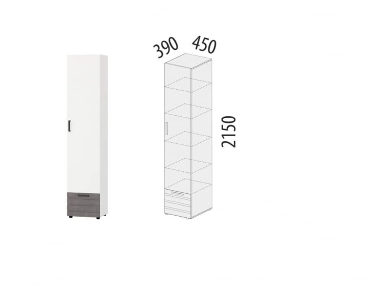 Шкаф-пенал (лев/прав) Денвер 400.06_1