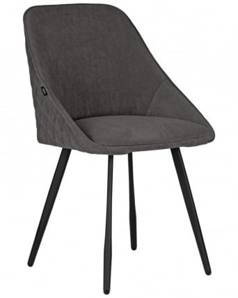Стул обеденный DOBRIN STELLA (ЭМАЛЬ ЧЕРНЫЙ МУАР велюр Catania Chocolate)_0