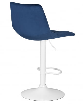 Стул барный DOBRIN TAILOR WHITE (синий велюр (MJ9-117)) 2 шт_4