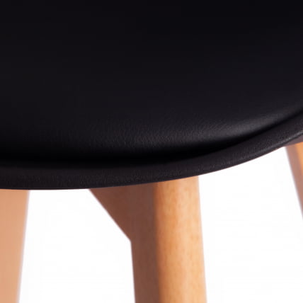 Стул барный TULIP BAR (mod. C1014H) пластик/дерево, 57 х 48 х 104 см, черный 3010/натуральный_7