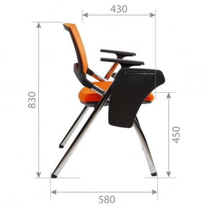 Комплект офисных кресел CHAIRMAN CH890 с пюпитром 2 шт Синий_2