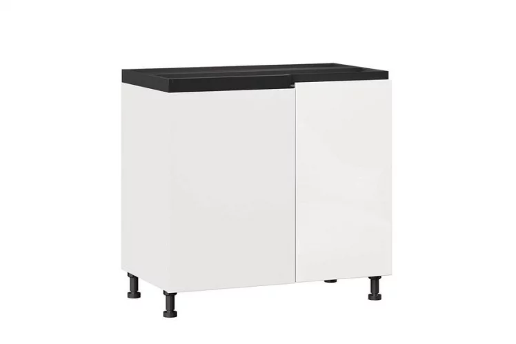 Тумба кухонная угловая 1000 (правая) Шервуд ЛД 281.090.000.144 Белый Белый глянец_0