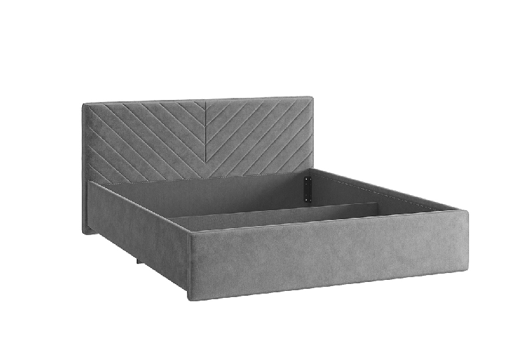 Кровать 1.6 Сандра 2 с основанием ЗО.КМ1.6-12.2 крем (велюр) / ZO.KM1.6-12.2_2