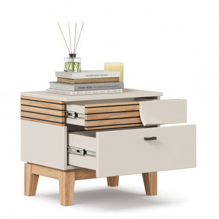 Тумба прикроватная правая Нильс ЛД 423.030.000 Кашемир/Дуб Тортуга_2