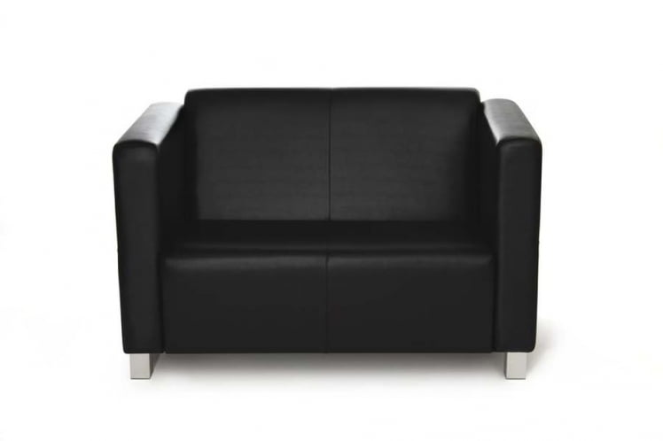 Диван двухместный Милано Комфорт Д2 Санторини 401 (черный) Категория 1_0