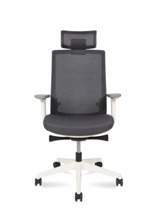 Кресло руководителя RUBY white frame Черный_1