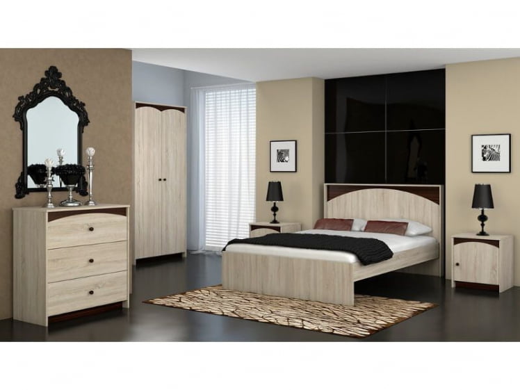 Спальня Ева Комплект №1 Дуб Сонома/Дуб Тортона_0