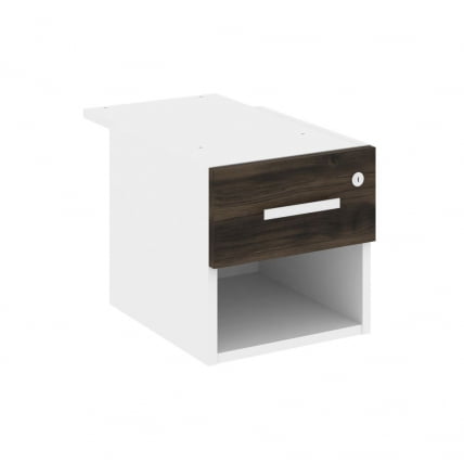 Тумба подвесная с ящиком и нишей CONCEPT CN.PT-005 B/W Дуб Мали Белый бриллиант Белый_0