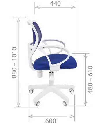 Компьютерное кресло Chairman 450 LT Белый пластик Серый_4