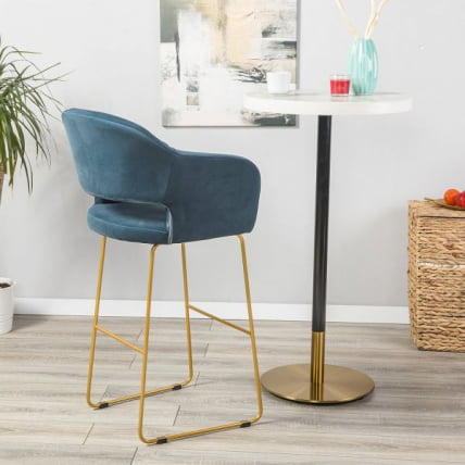 Кресло Бар Oscar Б Diag blue/Линк золото_8