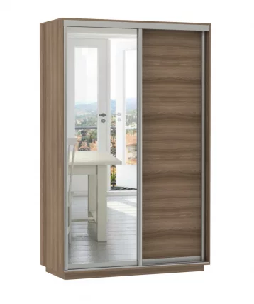 Шкаф-купе двухдверный Экспресс Дуо Медиум 1200х2400h Ясень шимо тёмный_0