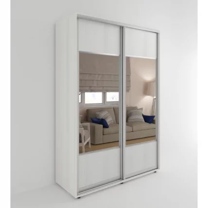 Шкаф-купе 2-х дверный Акцент-Дуэт Д 1600х600 Выбеленное дерево_0