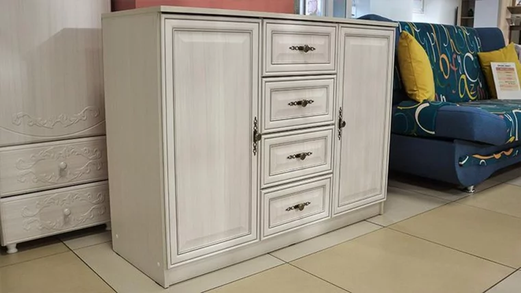 Комод Габриэлла 06.65 Вудлайн кремовый Аруша венге_5