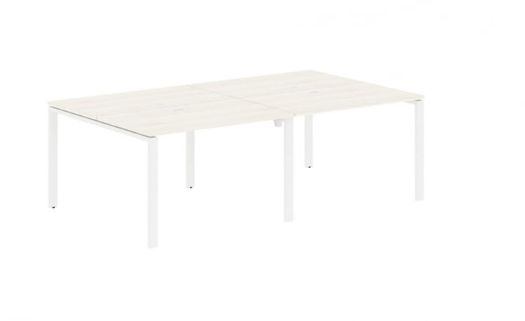 Бенч-система 4-местная EDIS EUWST 2313 Ясень Траун Белый_0