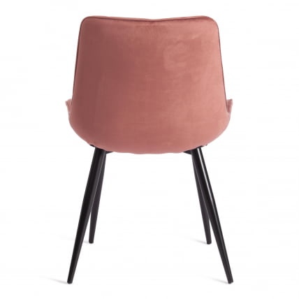 Стул ABRUZZO ( mod. 8060 ) металл/вельвет, 52 х 63 х 85 см, коралловый (HLR 44)/черный_3