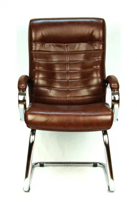Кресло для посетителей Everprof Orion CF Экокожа Коричневый_1