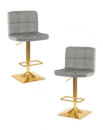 Стул барный DOBRIN GOLDIE (серый велюр (MJ9-75)) 2 шт_0