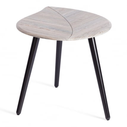 Журнальный стол RIMMINI мдф, 77х78х50,4 см, скания темный/черный_0