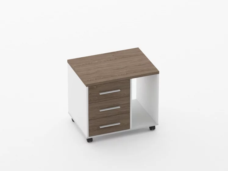 Тумба подкатная с нишей Deka 9.05.02Пр Дуб Верцаска/Белый_0