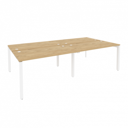 Рабочая станция на П-образном м/к ONIX O.MP-D.RS-4.3.7 Тиквуд Светлый/Белый_0