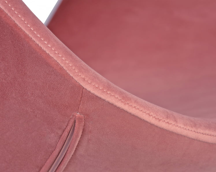 Кресло дизайнерское DOBRIN SWAN gold розовый велюр BLUVEL5_7