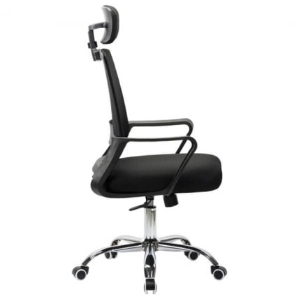 Кресло CROMEX (КРОМЕКС) Debut CH-697 ХРОМ сетка/ткань TW черное_7