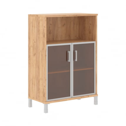 Стеллаж стекло в раме В420.4 Дуб Бофорд_0