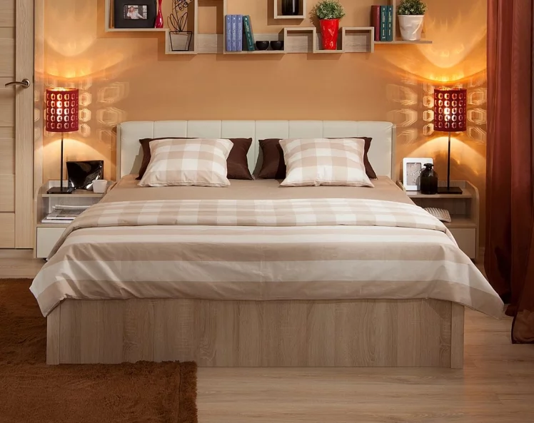 Кровать (1800) БЕРЛИН 31 Дуб сонома / BERLIN_0