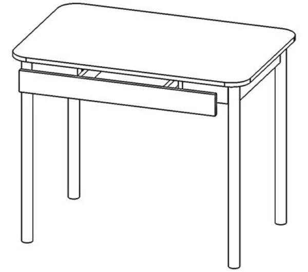 Стол обеденный Фиеста 2 с ящиком Венге_0