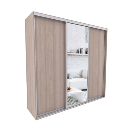 Шкаф-купе 3-х дверный Акцент-Сим ДЗ 1800х600  Ясень шимо светлый_0