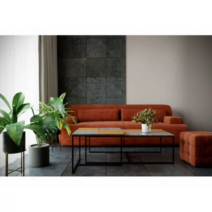 Стол журнальный Фьюжн Дуб американский/серый бетон_3