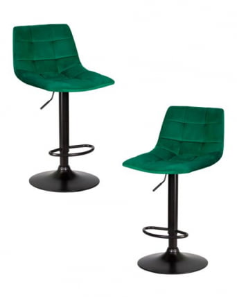 Стул барный DOBRIN TAILOR BLACK (зеленый велюр (MJ9-88)) 2 шт_0