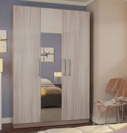 Шкаф трехстворчатый Морис 3 Ясень шимо темный Ясень шимо светлый_0