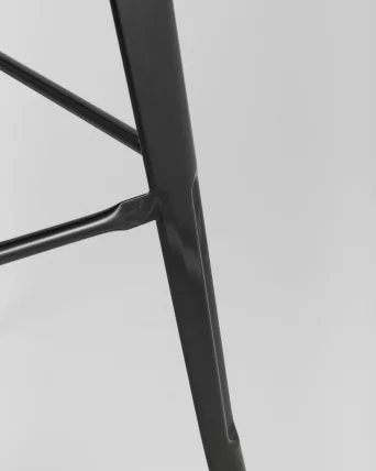 Стул барный Tolix Wood 75.5  со спинкой Черный_7