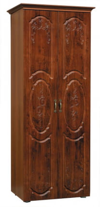 Шкаф-2-х дверный со штангой от набора для гостиной Грация 8.1 Итальянский орех глянец_0