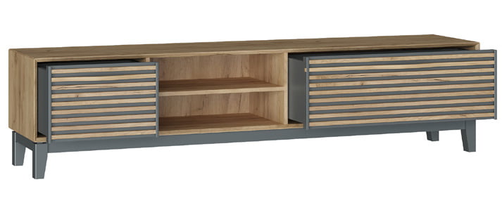 Тумба под ТВ Бард ЛД 453.010.000 Дуб Золотой/Оникс Серый_1