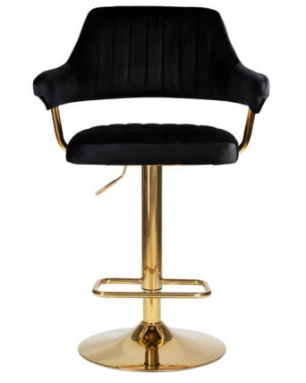 Стул барный DOBRIN CHARLY GOLD (черный велюр (MJ9-101)) 2 шт_6