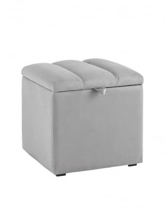 Пуф с крышкой Нильсон велюр Серый_0
