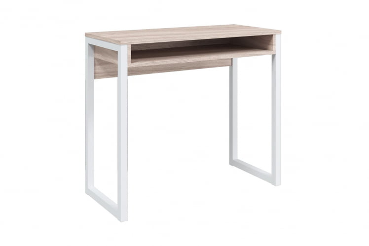 Стол письменный Леонардо, ясень шимо светлый/белый_0