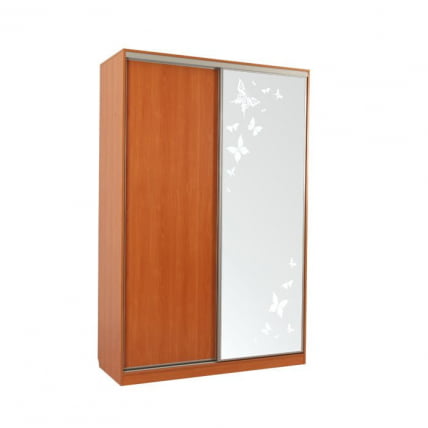 Шкаф-купе Гранд 1-600 бабочки Вишня оксфорд_0