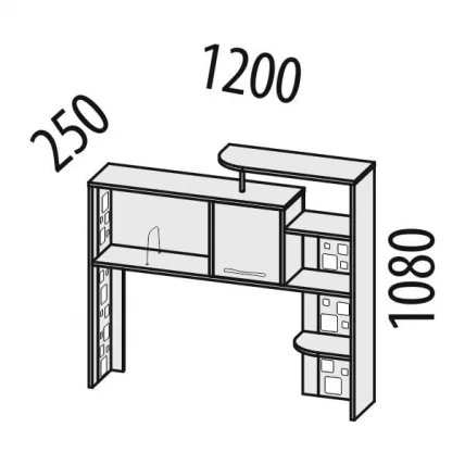 Надстройка стола Мегаполис 55.23 Сосна Астрид_2