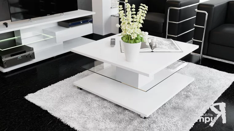 Стол журнальный Diamond Белый глянец_1
