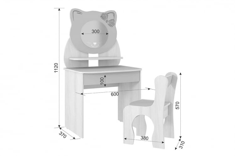 Набор детский Котенок MK-0016 белый рамух/кэнди_3